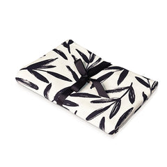 Mantel de Mesa Rectangular con Hojas Negras 2x3 m.