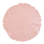 Mantel individual de algodón en forma de flor Hortensia color rosa claro, marca Zash