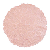Mantel individual de algodón en forma de flor Hortensia color rosa claro, marca Zash