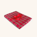 Mantel de Mesa Rectangular de Tartan Rojo. 2x3m