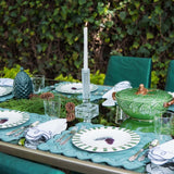 Plato TrincheCandy Cane Verde Bosque. Set de 4