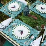 Plato TrincheCandy Cane Verde Bosque. Set de 4