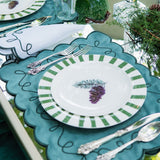 Plato TrincheCandy Cane Verde Bosque. Set de 4