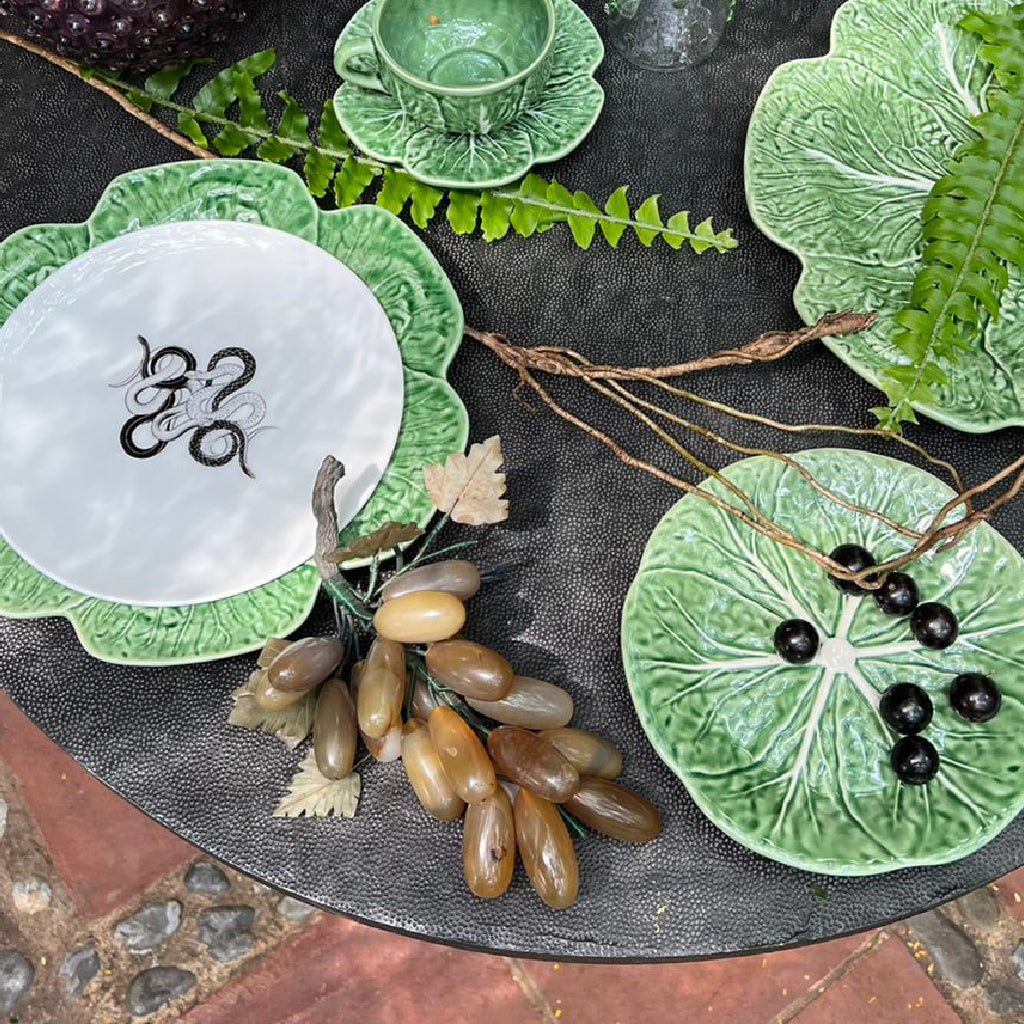 Plato Trinche Repollo Verde. Set de 4