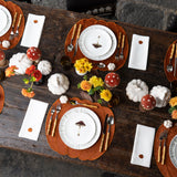 Set de Vajilla Hongo Mágico para 4 Personas con Platos Trinche Rayas Gris Plata, Platos Ensalada Hongo, Platos Pan Catarina (12 piezas)