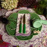 Plato Trinche Repollo Verde. Set de 4