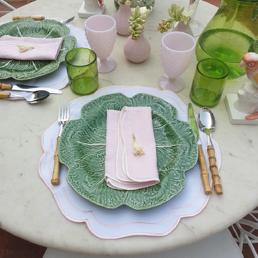 Plato Trinche Repollo Verde. Set de 4