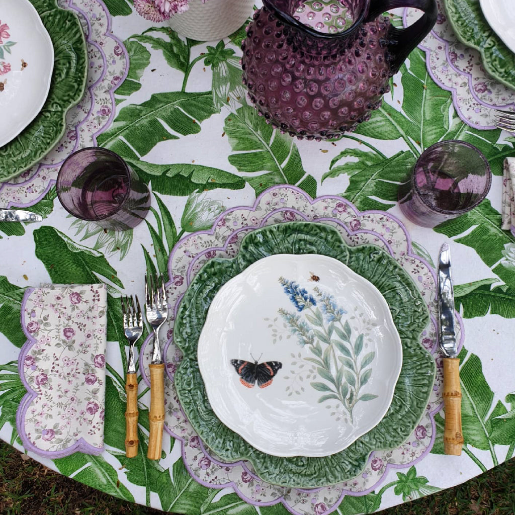 Plato Trinche de Repollo Bordallo Pinheiro en Verde, Set de 4