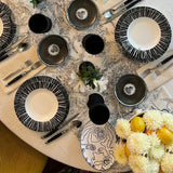 Plato Pan Herbariae Negro. Set de 4