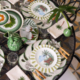 Platos de Ensalada con Leopardo y Sombrilla, set de 4