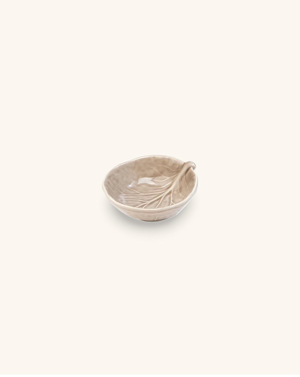 Mini-Bowl Sal o Condimentos en Forma de Repollo Beige 8 cm de Cerámica.
