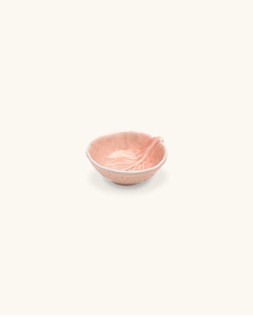 Mini-Bowl Sal o Condimentos en Forma de Repollo Rosa Pálido 8 cm de Cerámica