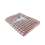 Mantel de Mesa Rectangular de Tartan Blanco. 2x3m