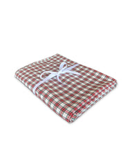 Mantel de Mesa Rectangular de Tartan Blanco. 2x3m