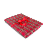 Mantel de Mesa Rectangular de Tartan Rojo. 2x3m