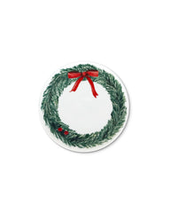 Plato de Pan con Corona Navideña. Set de 4.