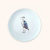 Platos para Ensalada Azul Claro con Garza Gris, set de 4