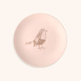 Platos para Ensalada Rosa con Pajarito, set de 4