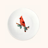 Platos de Ensalada con Cardenal Rojo, set de 4