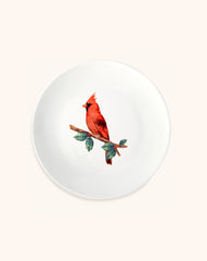 Platos de Ensalada con Cardenal Rojo, set de 4