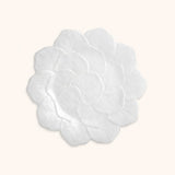 Plato Ensalada Geranio Blanco. Set de 4