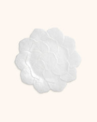 Plato Ensalada Geranio Blanco. Set de 4