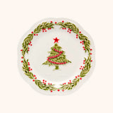 Plato Ensalada Natal Arbolito. 1 Pieza