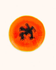 Plato Ensalada Papaya 21 cm. Set de 4.