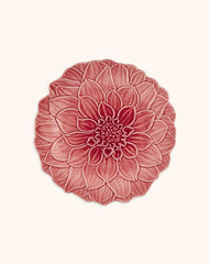 Plato Ensalada Dalia Rosa. Set de 4.