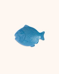 Set de 4 Platos para Pan de Pez Turquesa 18 cm