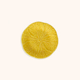 Plato Pan de Repollo Amarillo Canario. Set de 4
