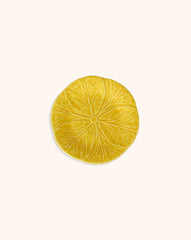 Plato Pan de Repollo Amarillo Canario. Set de 4