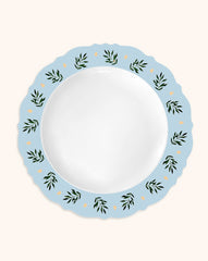 Platos Trinche con Ondas y Hojas Olivo, set de 4
