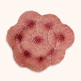 Plato Trinche Dalia Rosa. Set de 4.