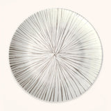 Platos Trinche de Rayas Gris Plata, set de 4
