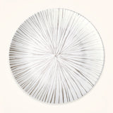 Platos Trinche de Rayas Gris Plata, set de 4