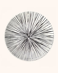 Platos Trinche de Rayas Negras, set de 4
