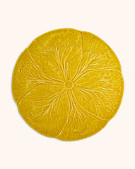 Platos Trinche de Repollo Amarillo Canario. Set de 4