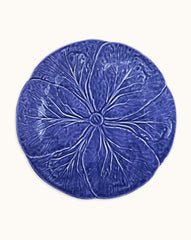 Plato Trinche de Repollo Azul Cobalto. Set de 4