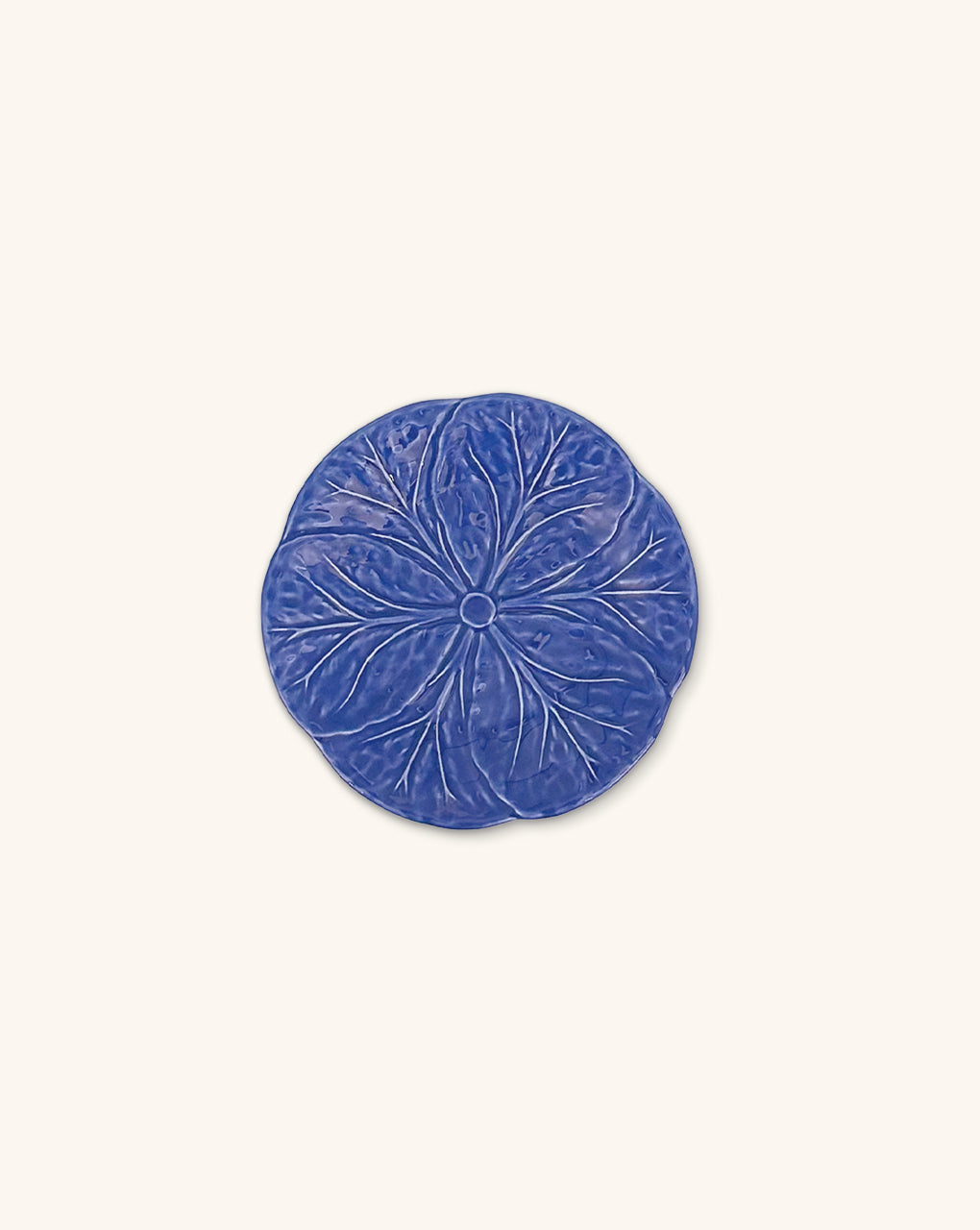 Plato Pan de Repollo Azul Cobalto
