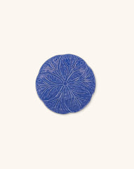Plato Pan de Repollo Azul Cobalto. Set de 4