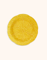 Plato Ensalada de Repollo Amarillo Canario. Set de 4