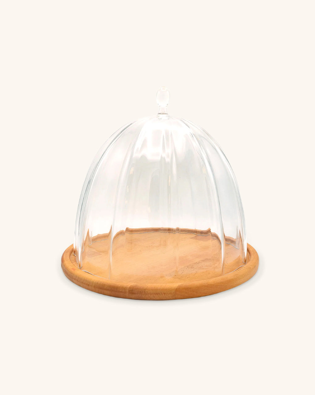 Pastelero de Madera con Capello de Cristal