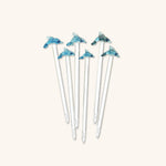 Pinchos Artesanales de Cristal en Forma de Delfín. Set de 6