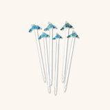 Pinchos Artesanales de Cristal en Forma de Delfín. Set de 6