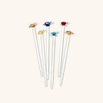 Pinchos Artesanales de Cristal en Forma de Tortuga Marina