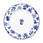 Plato trinche o llano de 27 cm de porcelana blanca con azul, colección Chintz de Vista Alegre
