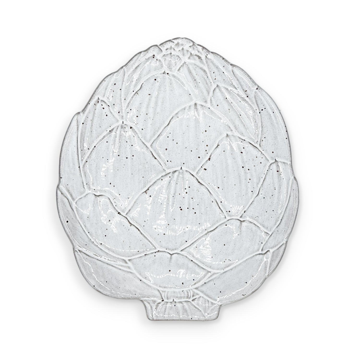Plato Trinche de cerámica en forma de alcachofa color blanco, marca Bordallo Pinheiro