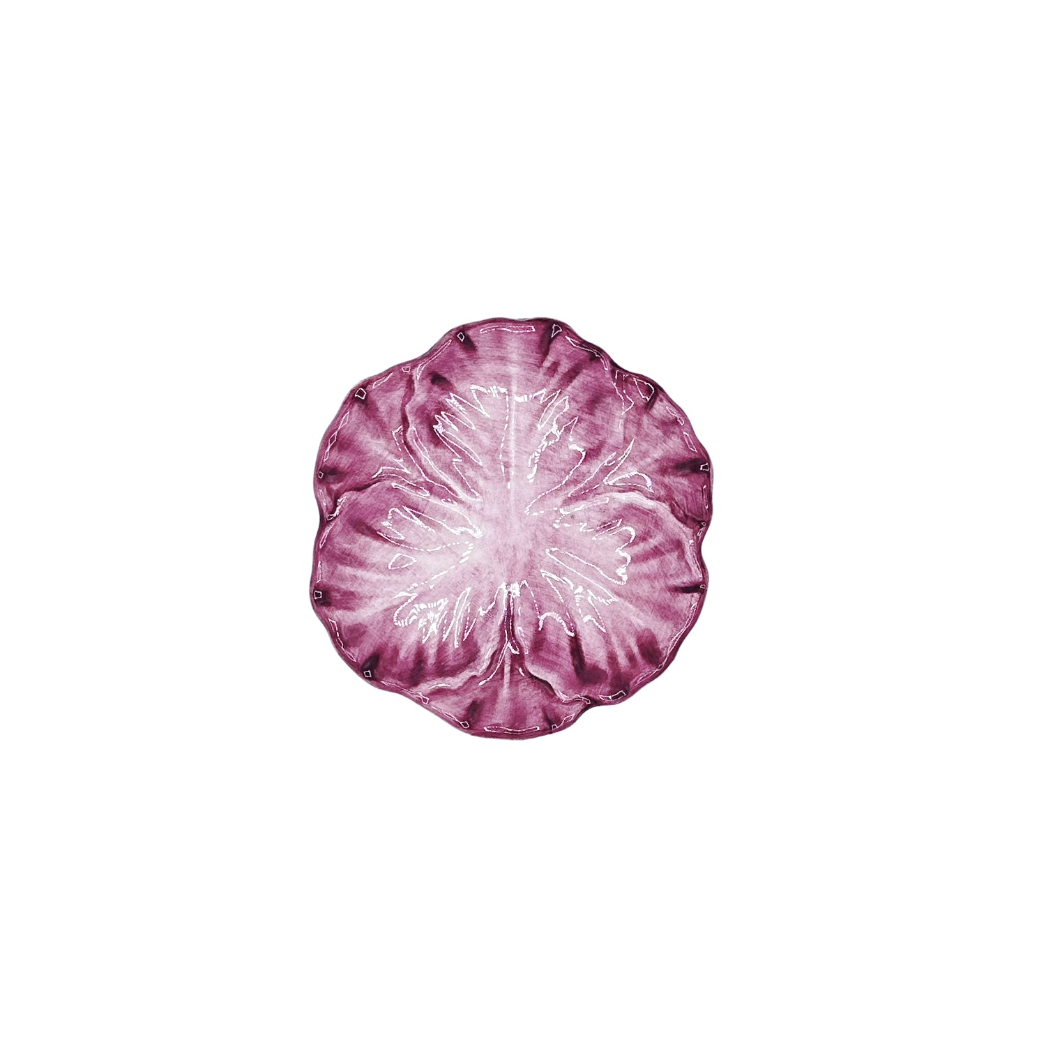 Platos para pan de cerámica en forma de hoja de repollo morado