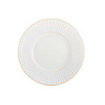 Plato para ensalada de porcelana blanca con oro de 24 k de la colección de aniversario de 200 años de Vista Alegre